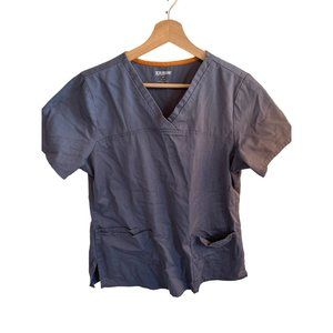 Scrubstar Gray Short Sleeve V-Neck Scrub Top Workwear Women's Size Small